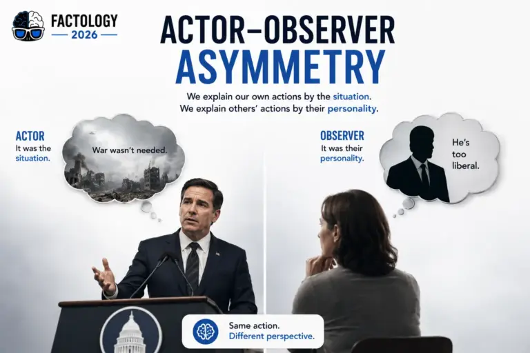 Actor–observer asymmetry is not quite what it seems.