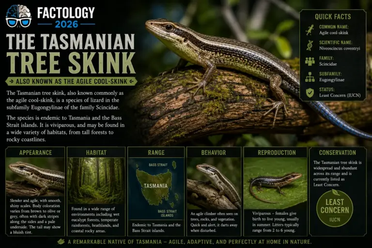 Tasmanian tree skink: what actually happened.