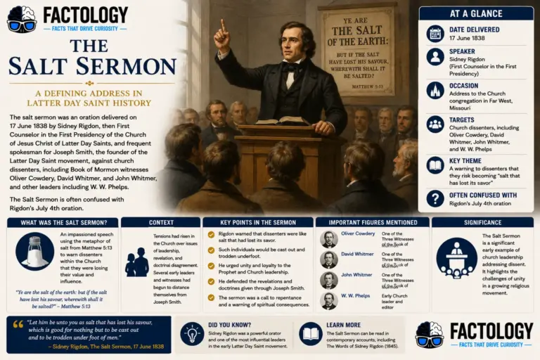 The facts behind Salt Sermon.