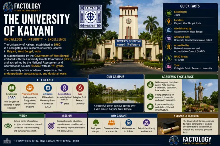 The facts behind University of Kalyani.
