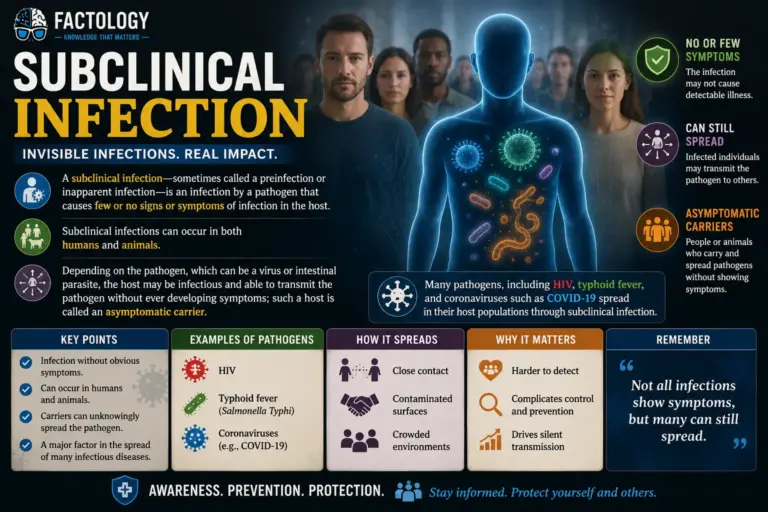 The simple version of Subclinical infection.