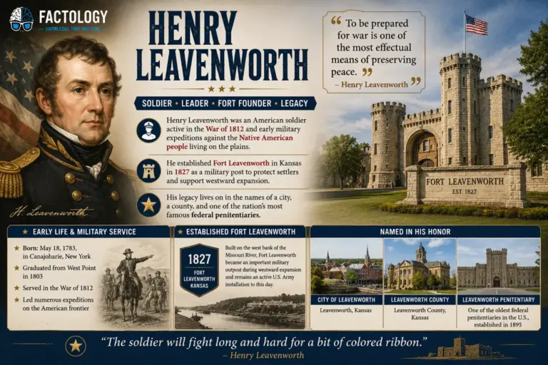 The sourced background on Henry Leavenworth.