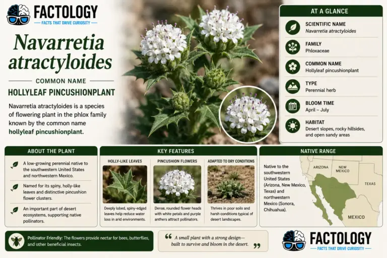 The sourced background on Navarretia atractyloides.