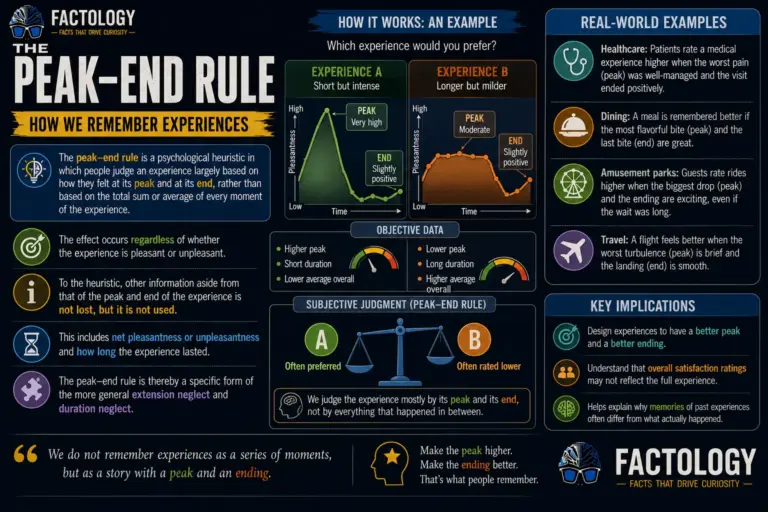 The sourced background on Peak–end rule.