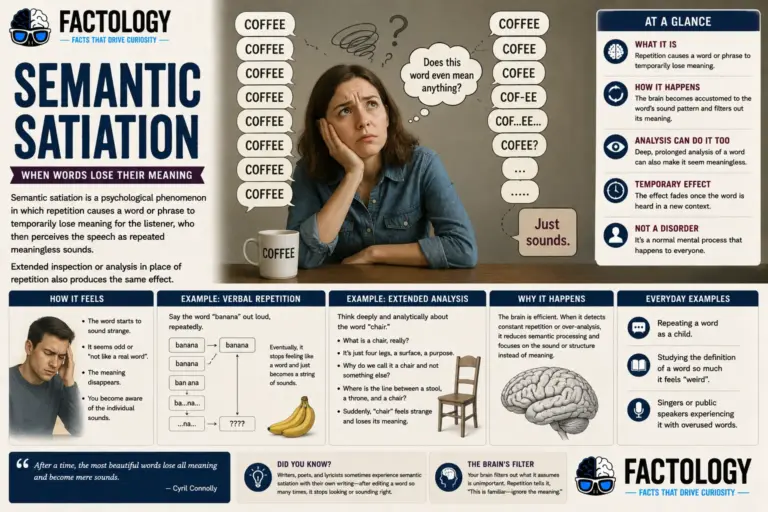 The sourced background on Semantic satiation.