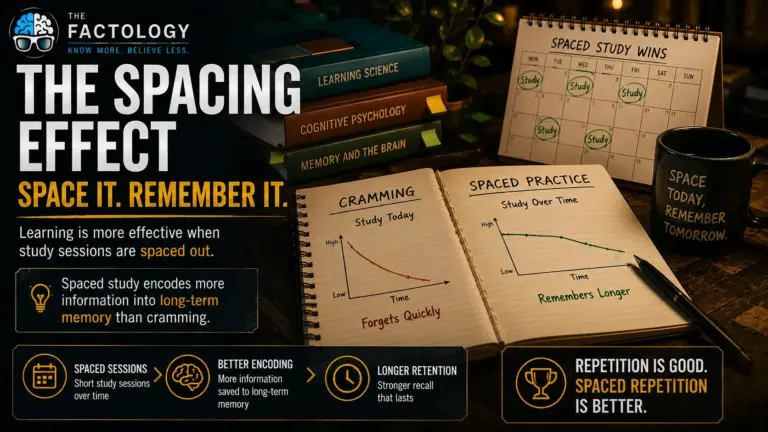 The sourced background on Spacing effect.