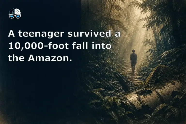 A teenager survived a 10,000-foot fall into the Amazon.