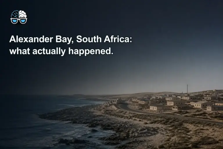 Alexander Bay, South Africa: what actually happened.