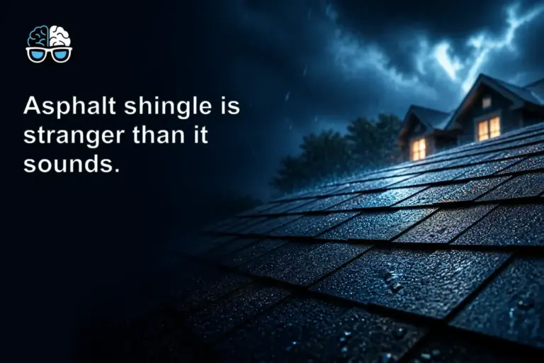 Asphalt shingle is stranger than it sounds.
