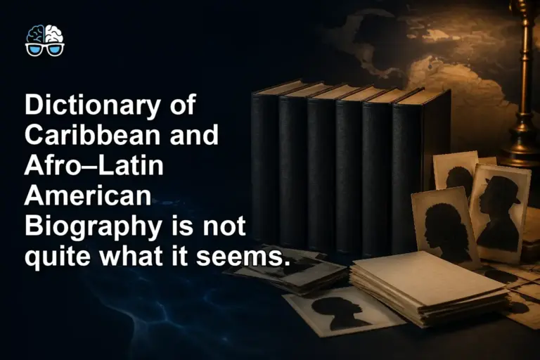 Dictionary of Caribbean and Afro–Latin American Biography is not quite what it seems.