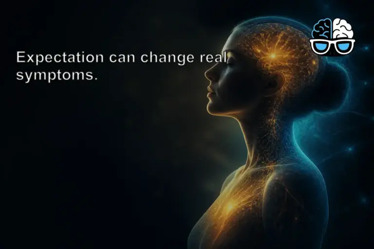 Expectation can change real symptoms.