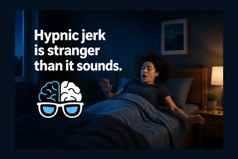 Hypnic jerk is stranger than it sounds.