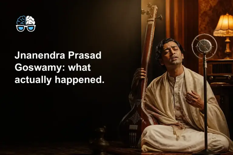 Jnanendra Prasad Goswamy: what actually happened.