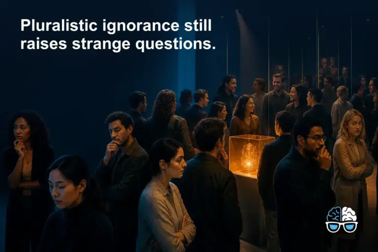 Pluralistic ignorance still raises strange questions.