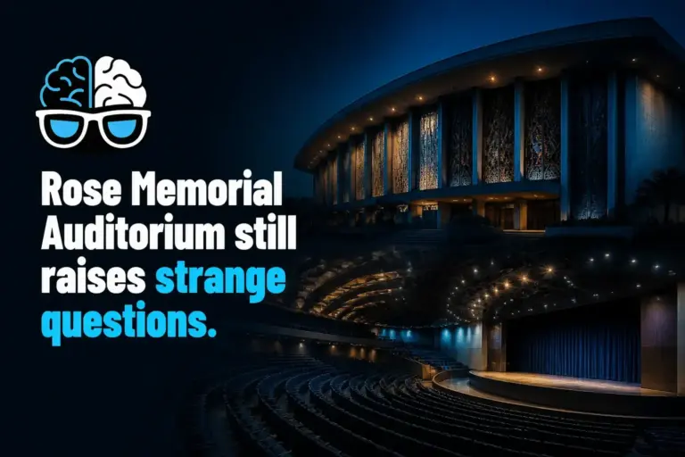 Rose Memorial Auditorium still raises strange questions.