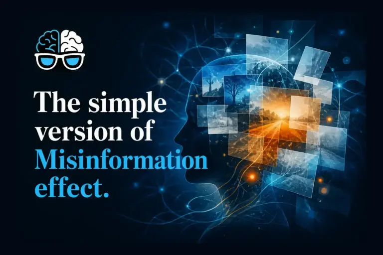 The simple version of Misinformation effect.