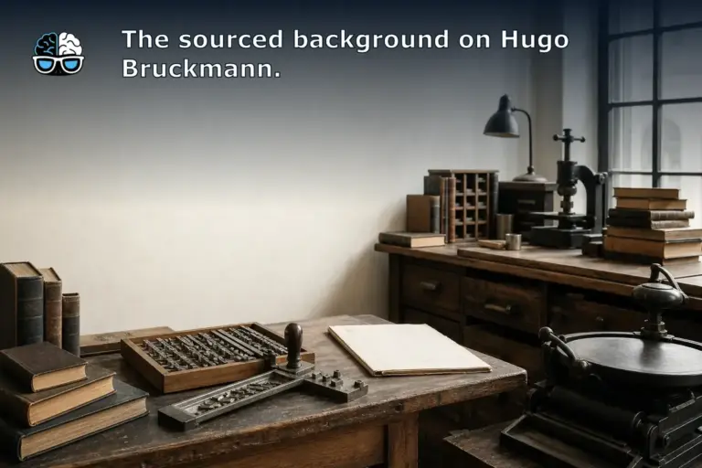 The sourced background on Hugo Bruckmann.