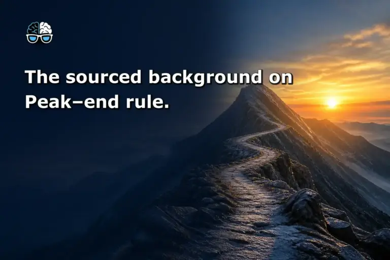 The sourced background on Peak–end rule.