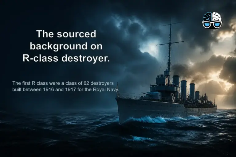 The sourced background on R-class destroyer.