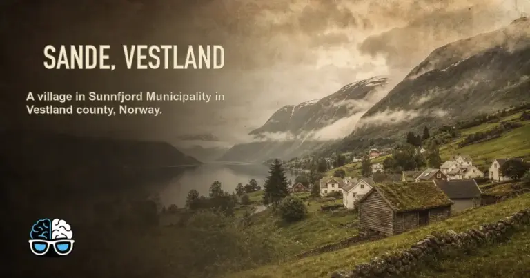 The sourced background on Sande, Vestland.