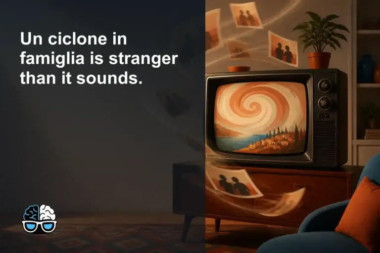 Un ciclone in famiglia is stranger than it sounds.
