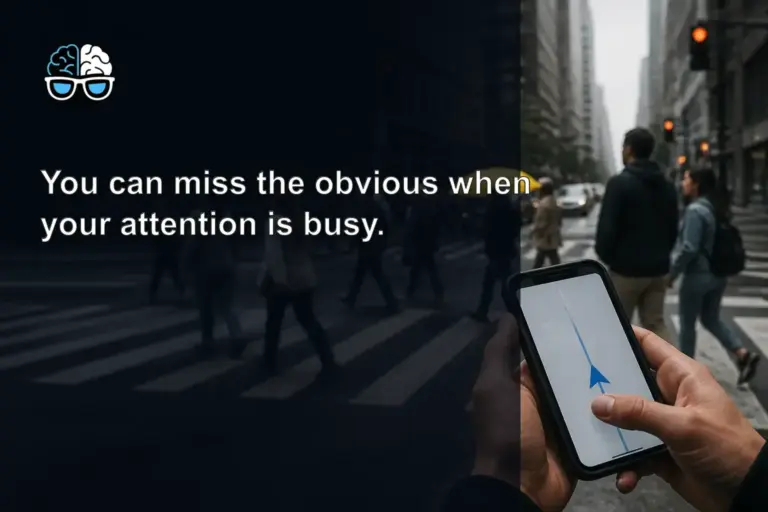 You can miss the obvious when your attention is busy.