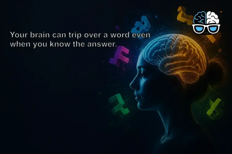 Your brain can trip over a word even when you know the answer.