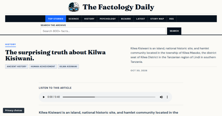 The surprising truth about Kilwa Kisiwani.