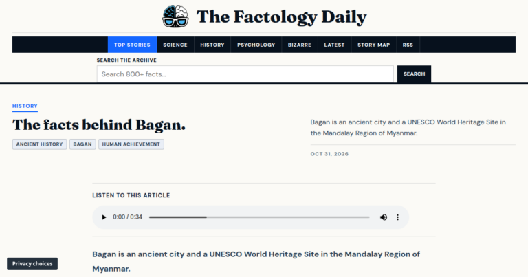 The facts behind Bagan.