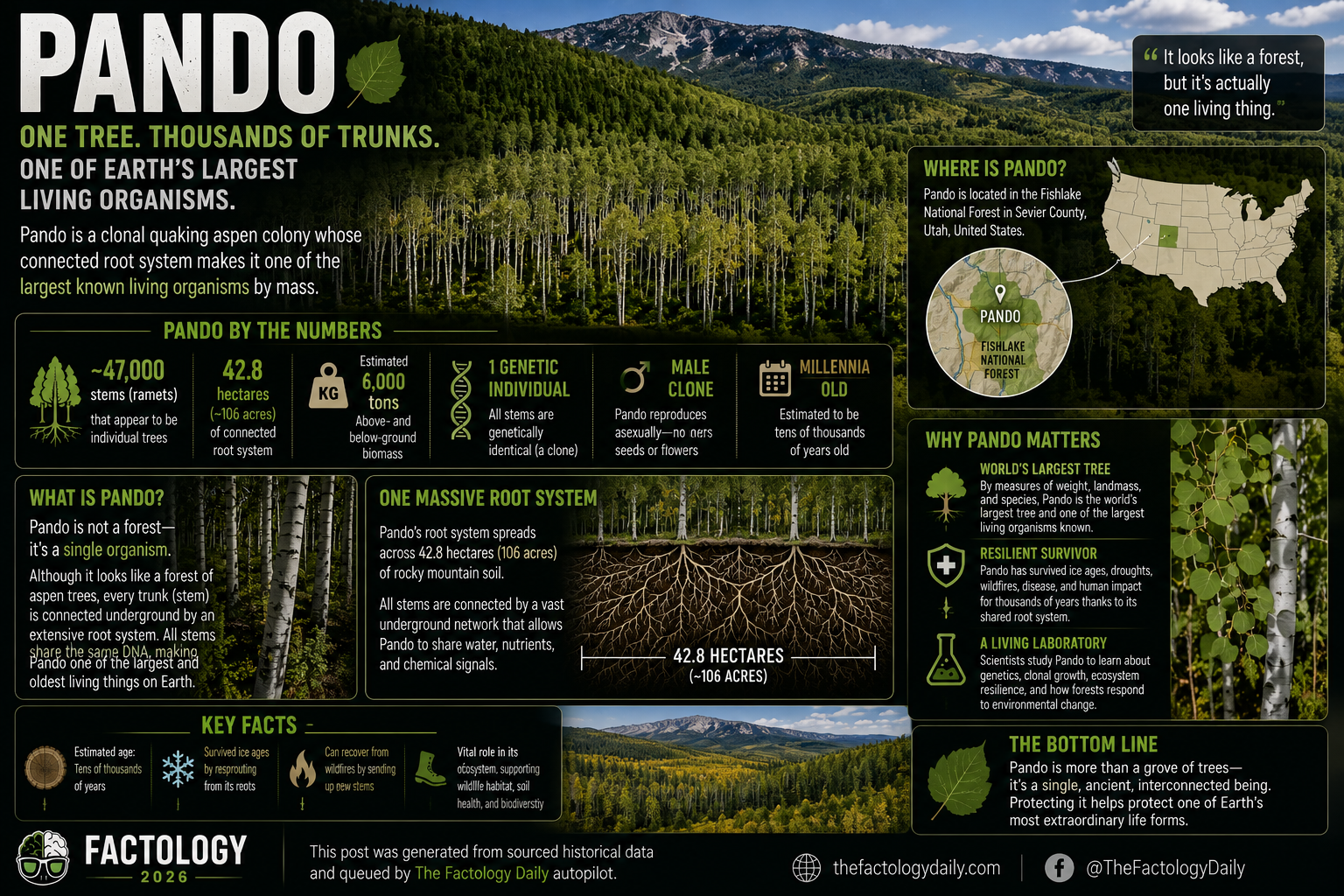 One forest can technically be one living organism.