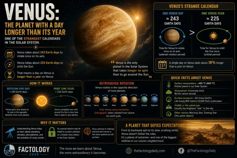 A Day on Venus Is Longer Than Its Year